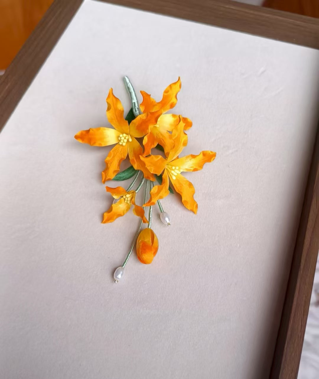 Yellow Lily Brooch