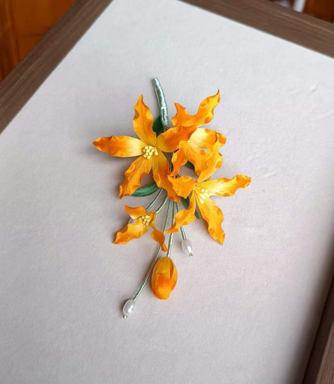 Yellow Lily Brooch