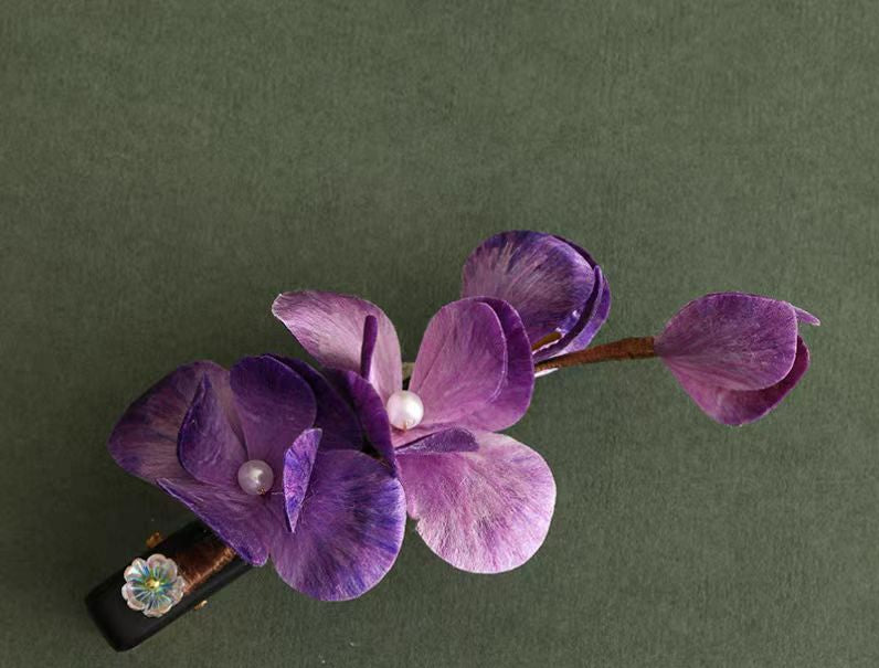 Purple Flower Hairpin