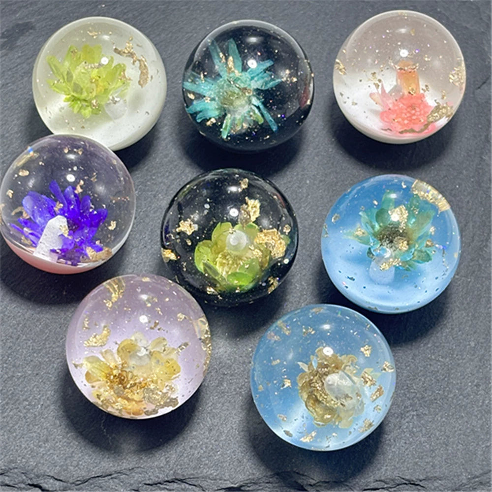 Resin Flower Beads (20mm, single hole)