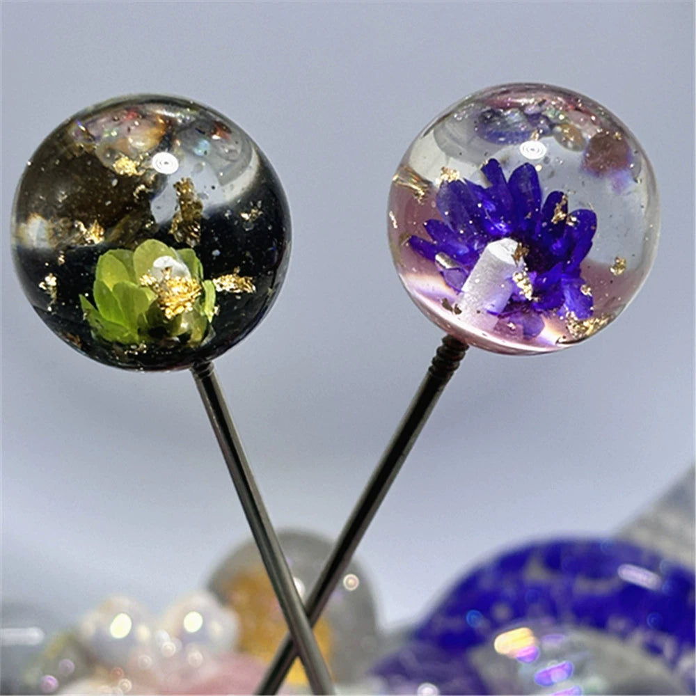 Resin Flower Beads (20mm, single hole)