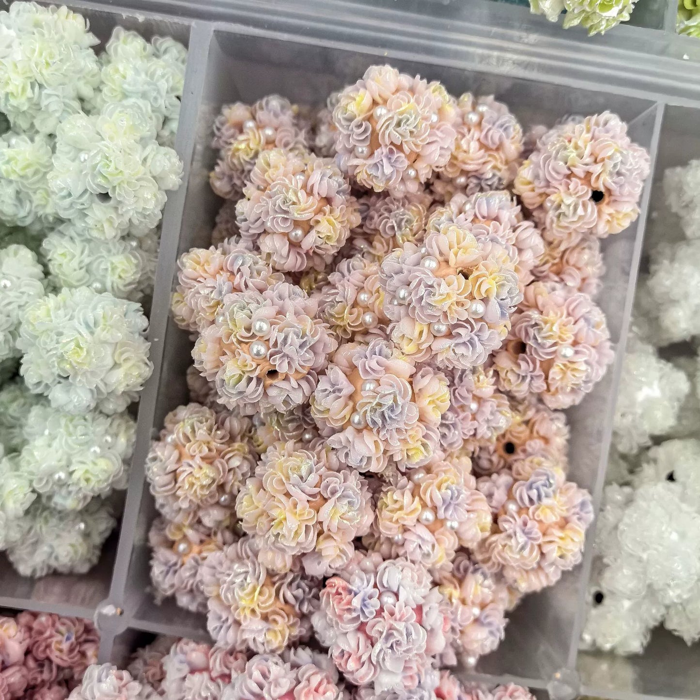Pearl-Adorned Soft Flowers
