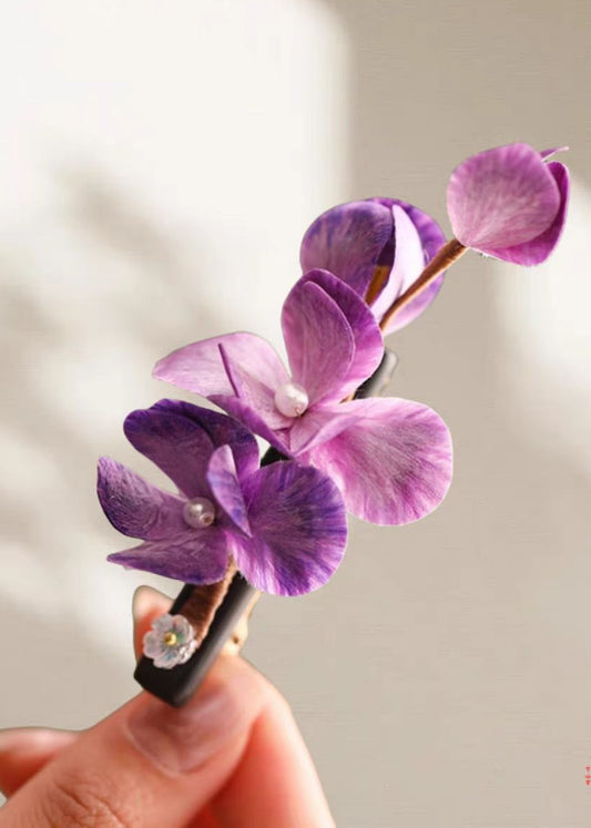 Purple Flower Hairpin