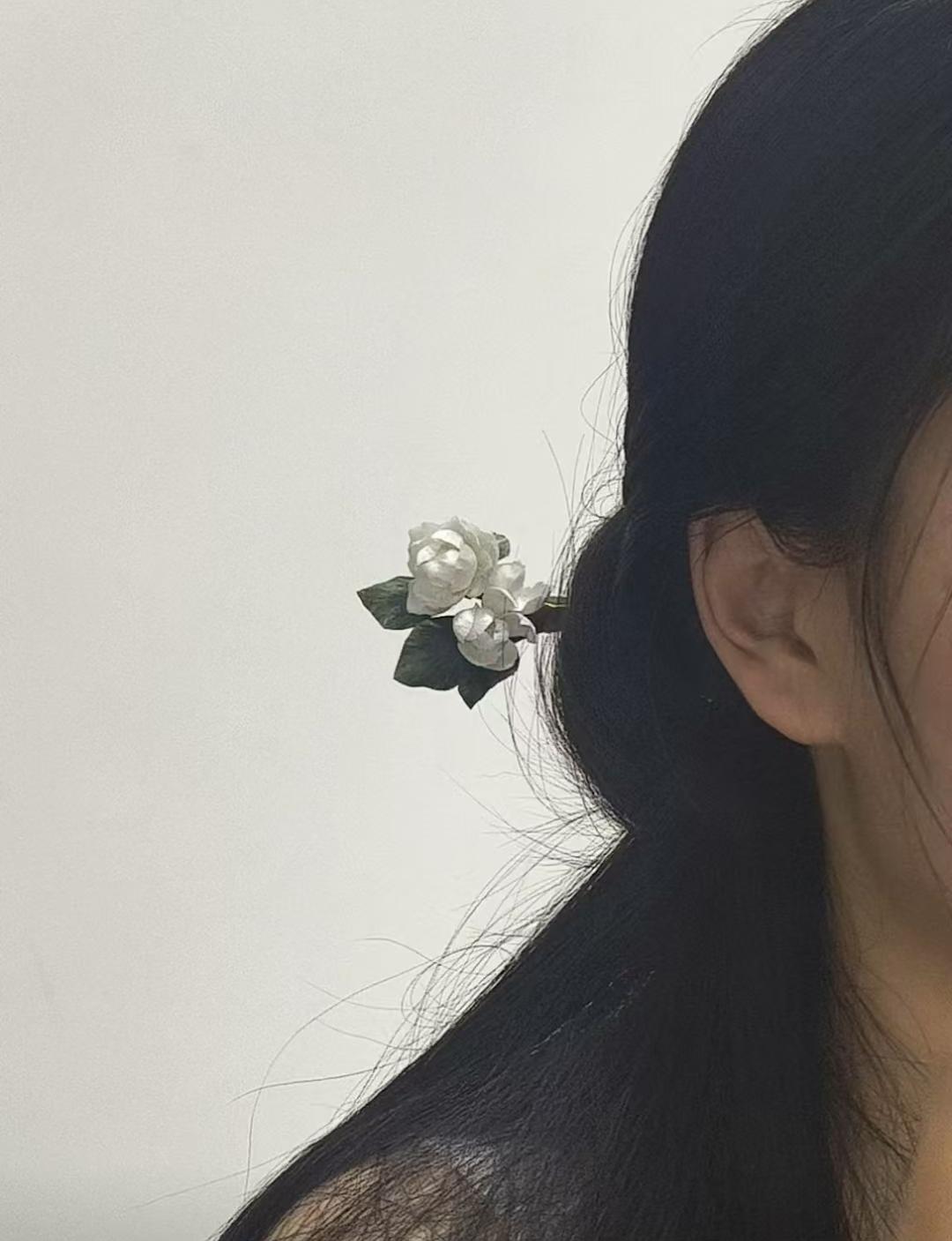 White Jasmine Hairpin