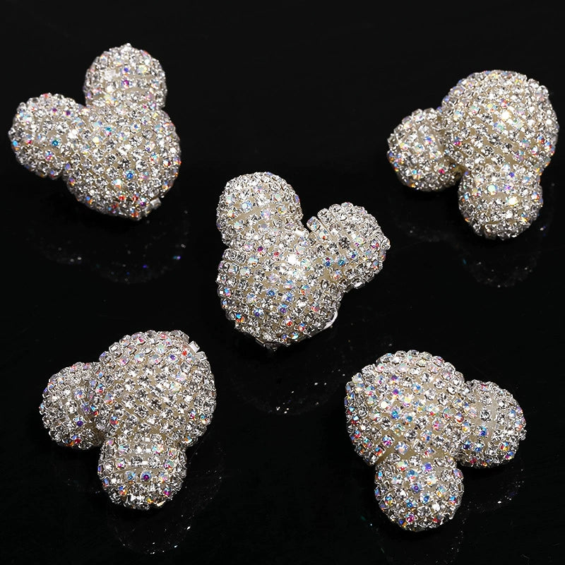 Sparkling Rhinestone Mouse Head