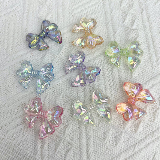 Glitter Bow Beads (random color)