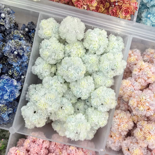 Pearl-Adorned Soft Flowers