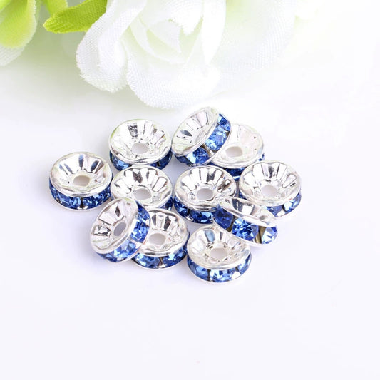 Metalic Spacer with Rhinetones (12mm)